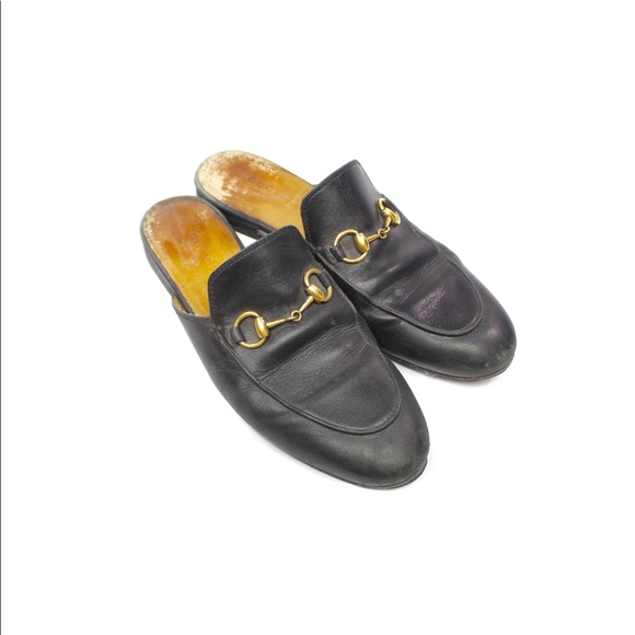 GUCCI Princetown Leather Horsebit Loafers Mules - Picture 3 of 12